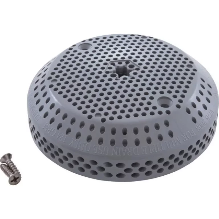 Master Spa Suction Grill Grey (Replacement): A replacement grey-colored suction grill for a Master Spa, designed to prevent debris from entering the pump.