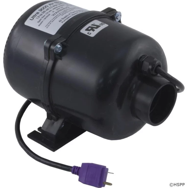 Ultra 9000 2.0HP Air Blower, 6.0 amps: 2.0HP air blower with a power consumption of 6.0 amps, part of the Ultra 9000 product line.
