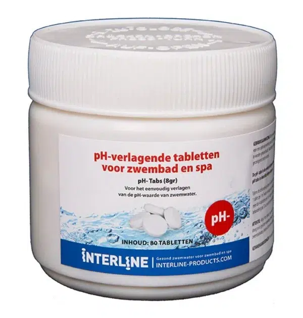 Interline pH-minus tabletten 80 stuks (8 gram) - stuks Jacuzzi - gram) Jacuzzi - pH-minus Spa - tabletten Jacuzzi - (8 Jacuzzi - tabletten Spa
