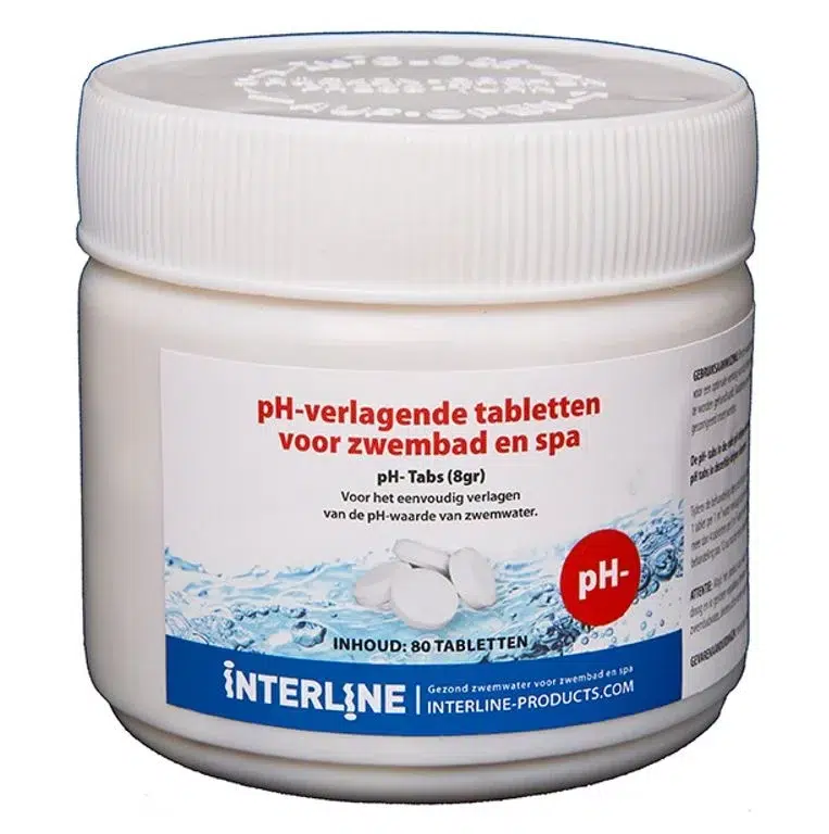 Interline pH-minus tabletten 80 stuks (8 gram) - stuks Jacuzzi - gram) Jacuzzi - pH-minus Spa - tabletten Jacuzzi - (8 Jacuzzi - tabletten Spa
