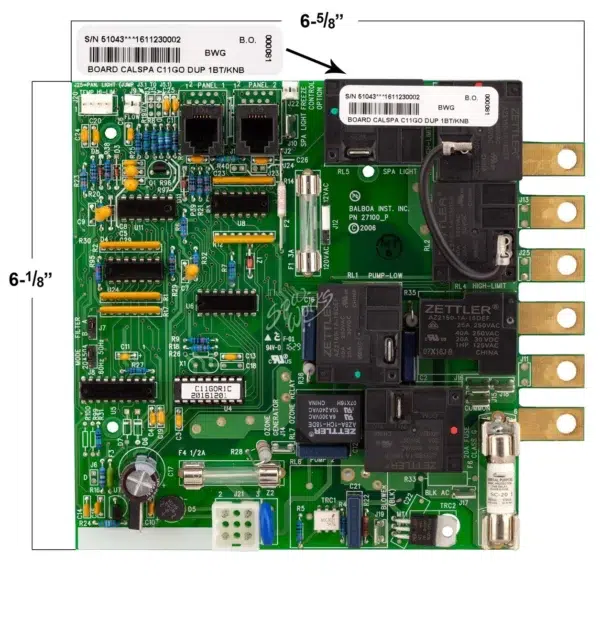 CalSpas 2015 52314 PCB - PCB Jacuzzi - 2015 Jacuzzi - 2015 Spa - CalSpas Jacuzzi - 2015 Heater - PCB Spa - CalSpas Spa - CalSpas Heater - 52314